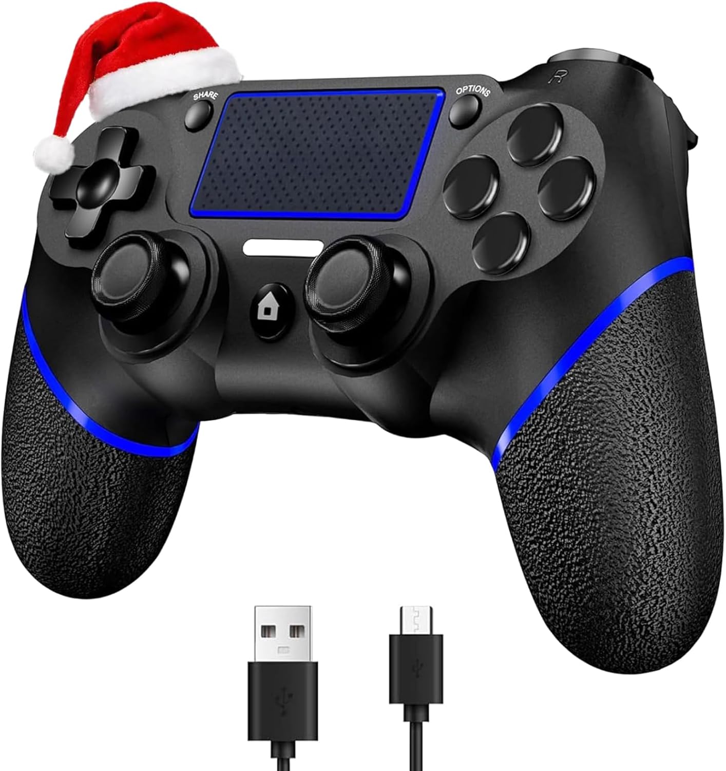 SZDILONG Wireless Controller for PS4 Gamepad Compatible with Playstation 4ProSlimPC,Double ShockBluetoothTouchpadStereo Headphone JackSix-axis Motion ControlCharge Cable