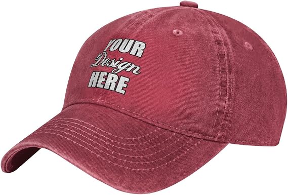 JCETUNO Customized Hats for Men Design Your Own Logo Photo Name Text Personalized Adjustable Womens Baseball Caps
