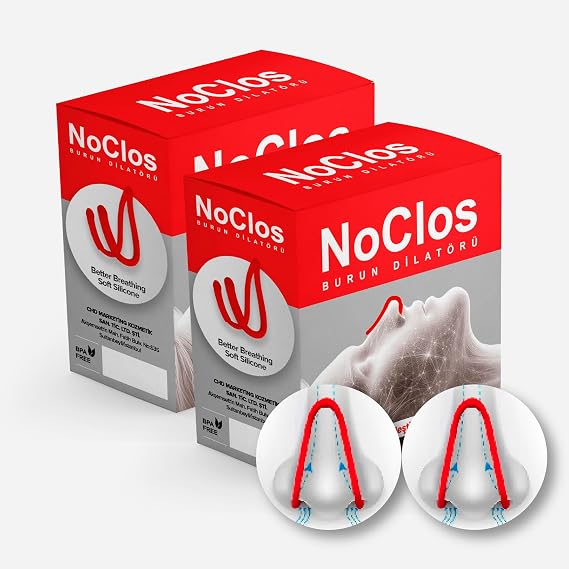 NOCLOS 2'li Kırmızı Anti-Horlama Burun Dilatörü
