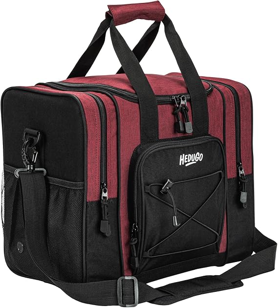Bowling Ball Bag - Single Ball Tote with Foam Cushion, Padded Strap for Men & Women, Fits Bowling Shoes Up to Mens Size 14 & Accessories
