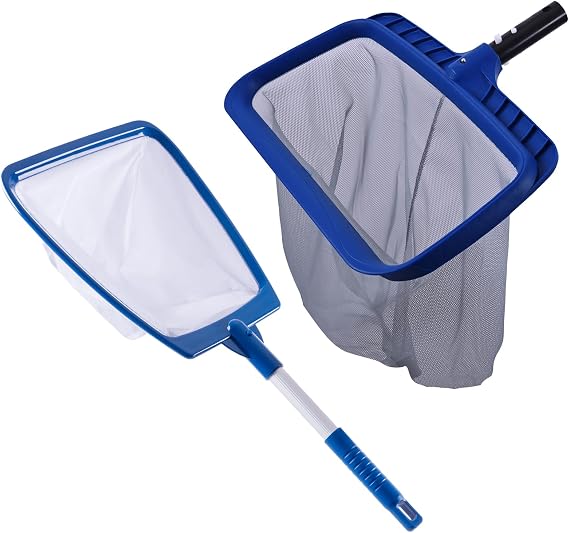 POOLAZA Handheld Pool Skimmer & Larger Capacity Pool Net Skimmer