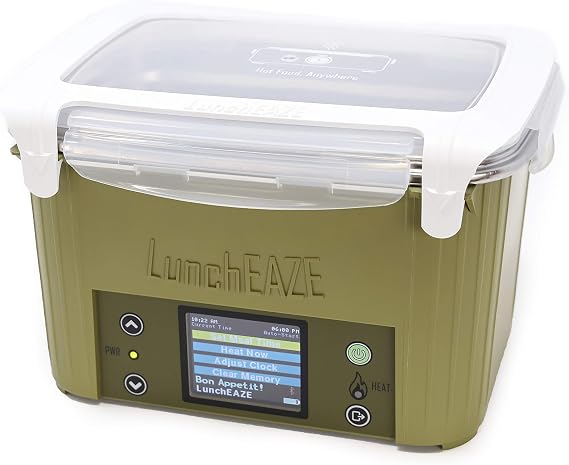 LunchEAZE | The automatic, rechargeable, self heated lunchbox. (Sage with Cotton)
