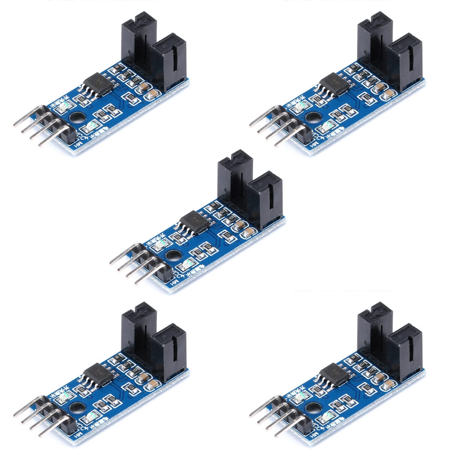 10Gtek# Speed Sensor Module Motor Measuring optocoupler LM393 chip for Arduino, Pack of 5