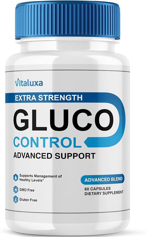 Gluco Control Capsules, GlucoControl Supplement Capsulas Advanced Maximum Strength, Premium Health Formula for Overall Health & Wellness Blood Support, Gluc Control Pills Vitamins Reviews (60capsules)