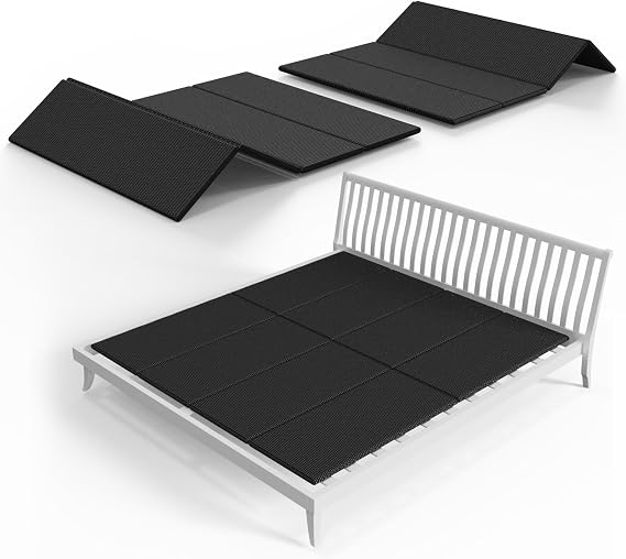 Imperius 10MM,Bunkie Boards Bunkie Boards Queen Size 60x80'' Folding Spring Box, Bed Support Flat slats, Light and Thin, Breathable