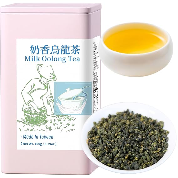 Yuexi Milk Oolong Tea Loose Leaf 5.3oz/150g Taiwan Jinxuan Oolong Tea | High Mountain Oolong Tea Authentic Taiwanese Jinxuan Tea Taiwan Gaoshan Oolong Milky Cream Aroma