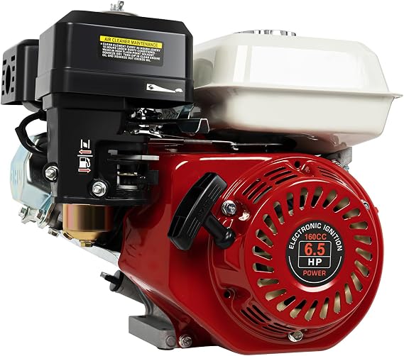 6.5HP Gas Engine Single Cylinder Air Cooled 4 Stroke Gasoline Engine Motor OHV Pull Start 160CC Petrol Engine Motor Horizontal Shaft