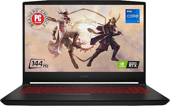 msi Katana GF66 15.6" 144Hz FHD Gaming Laptop: Intel Core i7-12650H, RTX 3050 Ti, 16GB RAM, 512GB NVMe SSD, Type-C USB 3.2 Gen 1, High-Resolution Audio, Cooler Boost 5, Win11 Home, Black (12UD-436)