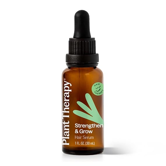 Plant Therapy Hair Therapy Strengthen & Grow Hair Repair Serum 1 oz with Argan & Castor Oil