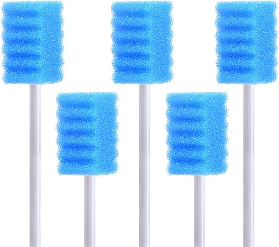 100 Pcs Mouth Swabs for Elderly, Disposable Oral Swabs