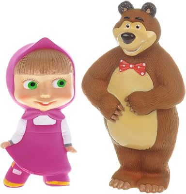 Masha and the Bear Set of 2 Characters Funny Figures for Decoration Girls and Boys Masha y el OSO