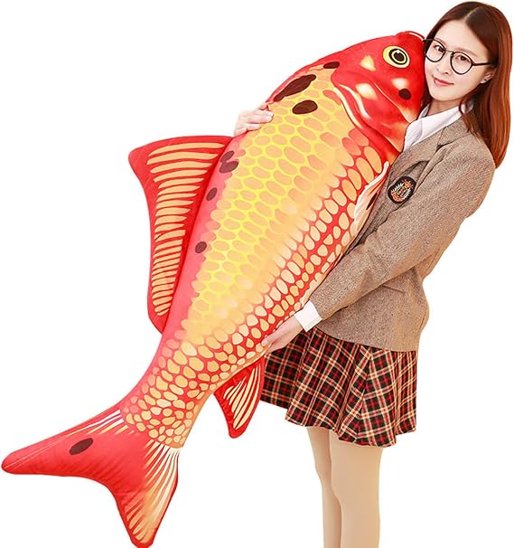 Giant Realistic Fish Plush Pillow - Soft Stuffed Animal Toy, Large Cushion for Home Decor, Unique Gift for Kids & Adults(31.5 inches / 80 cm)