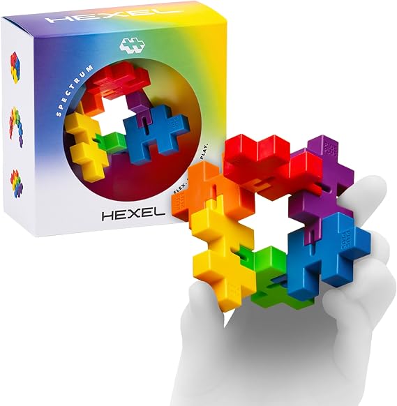 PLUS PLUS HEXEL, Spectrum - Puzzle Sensory Room Must Haves, Fidget Toy