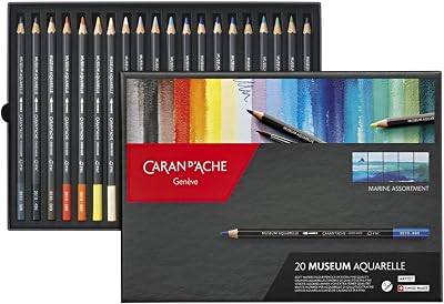 Caran Dache Museum Aquarelle Pencil Sets Marine set of 20 colours 3510.920