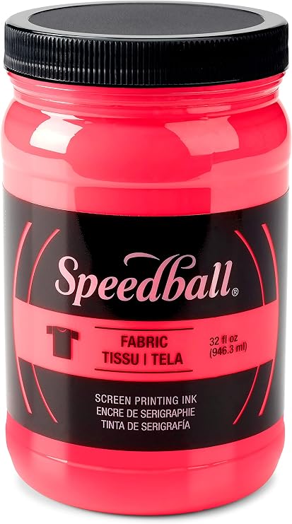 Speedball 004693, 4693, Fluorescent Screen Printing Ink, 32 Fl oz., 32 Fl. oz., Hot Pink