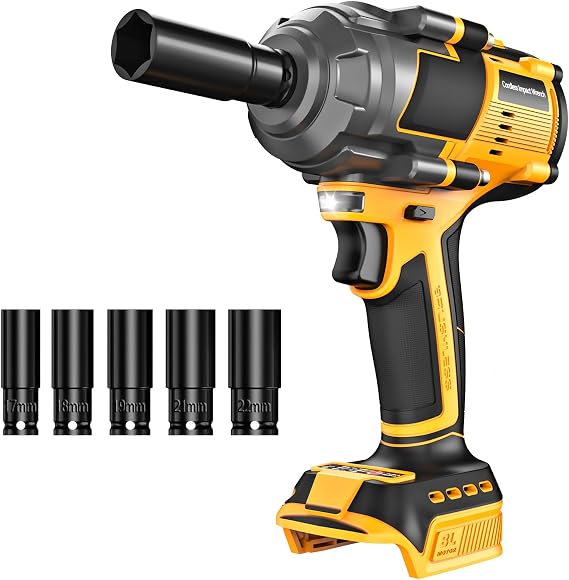 Cordless Impact Wrench 1/2" Compatible with DeWalt 20V Battery