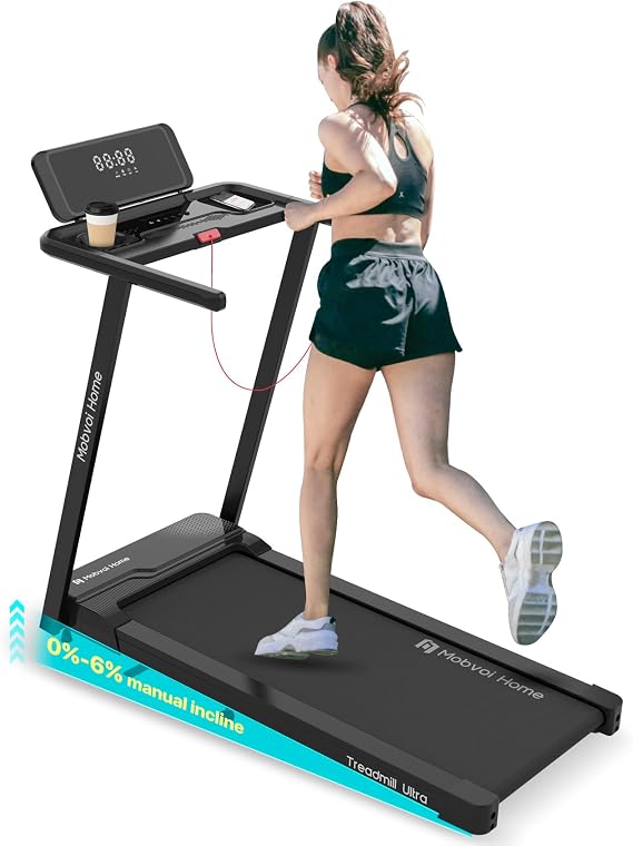 Mobvoi Smart AI Treadmill Ultra/SE Walking Pad Treadmills Under Desk Running Machine Compact Portable TicSports APP for Home Office 265 LBS (Mobvoi Home Treadmill Ultra)