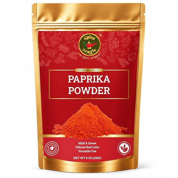 Spice Magic Sweet Paprika Powder, Mild Spanish Style for Seasoning, 8 oz