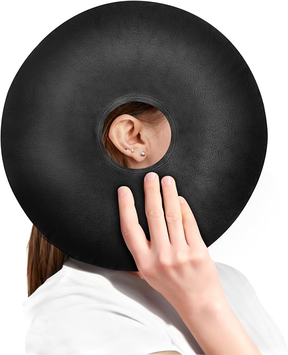 Piercing Pillow, Black Ear Piercing Pillow for Side Sleepers