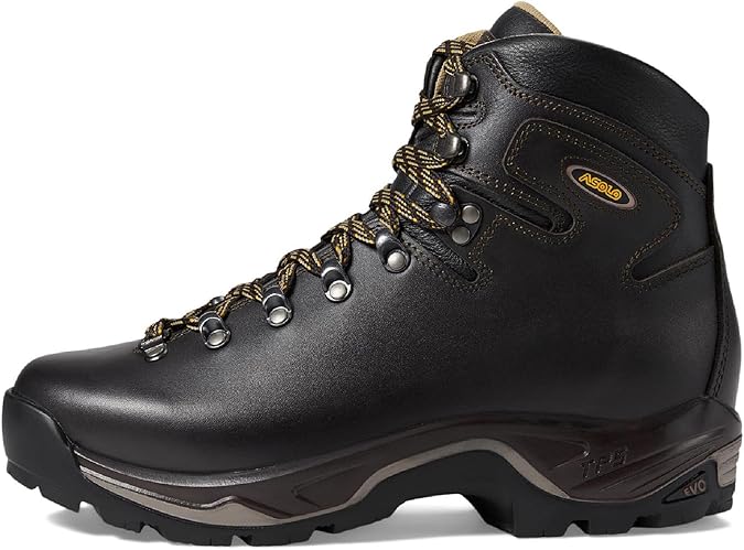 ASOLO Men's TPS 535 LTH V EVO Leather Hiking Boots Rugged Full-Grain Backpacking High-Cut Boots with Vibram Outsole