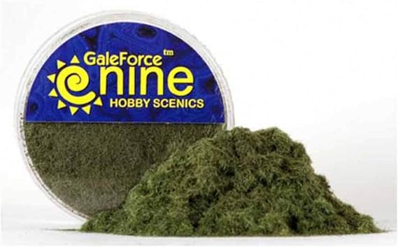 GF9 Hobby Scenics: Dark Green Static Grass
