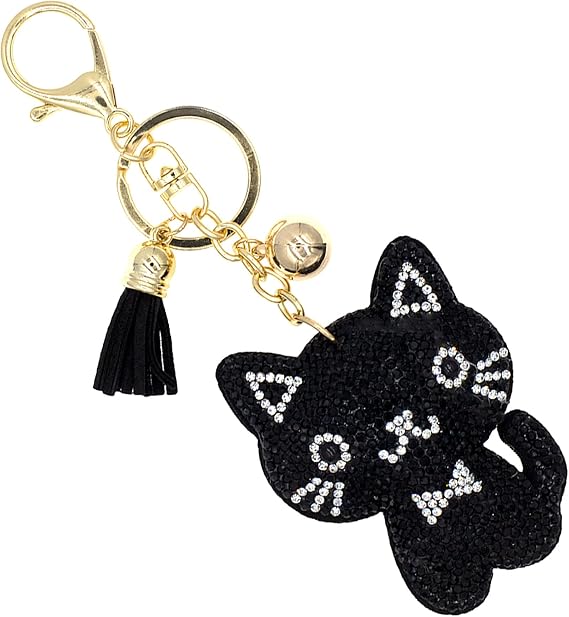 NTLX Key Chain Bag Charm Cute Sparkling Charm for Purses, Luggage, Suitcases, Diaper Bag, and Keys - Gift Box Included
