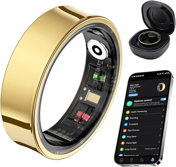 Smart Ring for Women Men, Gold, #11