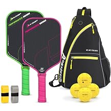 AKS Pickleball Paddle Set of 2 Pickleball Paddles with T700 Raw Carbon Fiber Surface & 16mm Power Polymer Core, Premium Pickle Ball Racket Designed for Ultimate Spin & Consistency - USAPA Approved