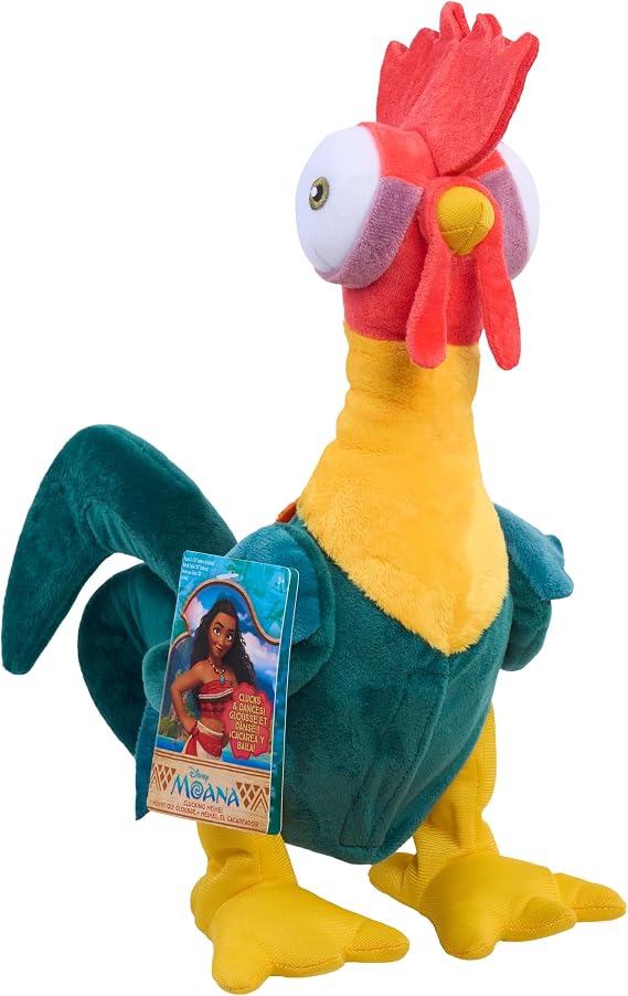 Moana 13-inch Hei Hei Feature Small Plush with Sounds and Dancing, Stuffed Animal, Pretend Play, Kids Toys for Ages 3 Up by Just Play