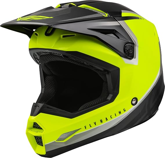 Fly Racing F73-86512X Kinetic Vision Helmet Hi-Vis/Black 2X