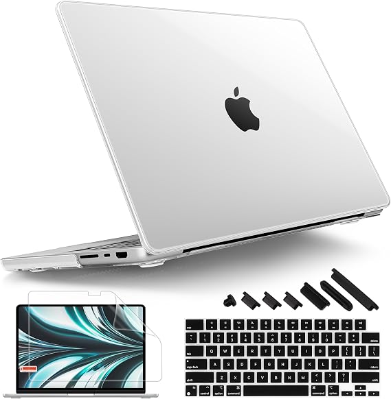 Tuiklol for MacBook Pro 14 Inch Case 2026 2025 2024 2023 2022 2021 Release M5 M4 M3 M2 M1 Pro/Max Chip,Hard Shell Case with Touch ID, Clear