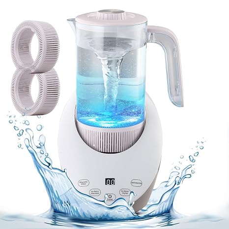 Hydrogen Water Ionizer Machine,Hydrogen Water Pitcher,Hydrogen Alkaline Water Generator Electrolysis Jug,Hydrogen Bottle with SPE and PEM Technology, Balanced pH Water Ionizer (Water Machine)