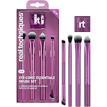 Real Techniques Eye-Conic Essentials Makeup Brush Set, 5 Piece Eyeshadow, Blending & Liner Brush Kit for Complete Eye Looks from Natural to Glam, Soft Bristles, Cruelty-Free