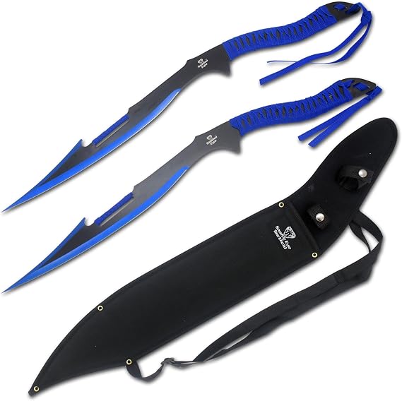 Snake Eye Tactical Dual Twin Ninja Sword with Dual Shoulder Sheath Each Blade