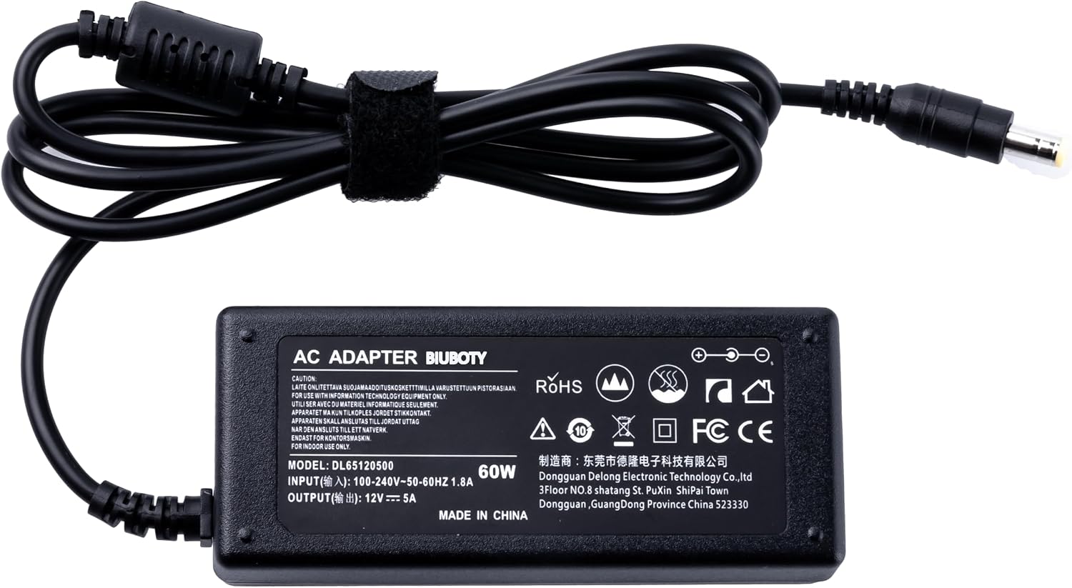 BIUBOTY Alimentatore 12V 5A 4A 3A 2A AC DC Adapter 100 240V 50 60Hz Luci Striscia Led 5050 3528 5630 for Notebook, Radio, Monitor TV Televisione, Stabilizzato Trasformatore 12 Volt 60W
