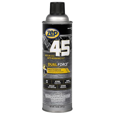 Zep 45 Dual Force Penetrant and Lubricant - 14 Oz (Pack of 1) 374306 - Loosens Rusted Parts, Reduces Friction and Wear, Corrosion Protection and Moisture Displacement