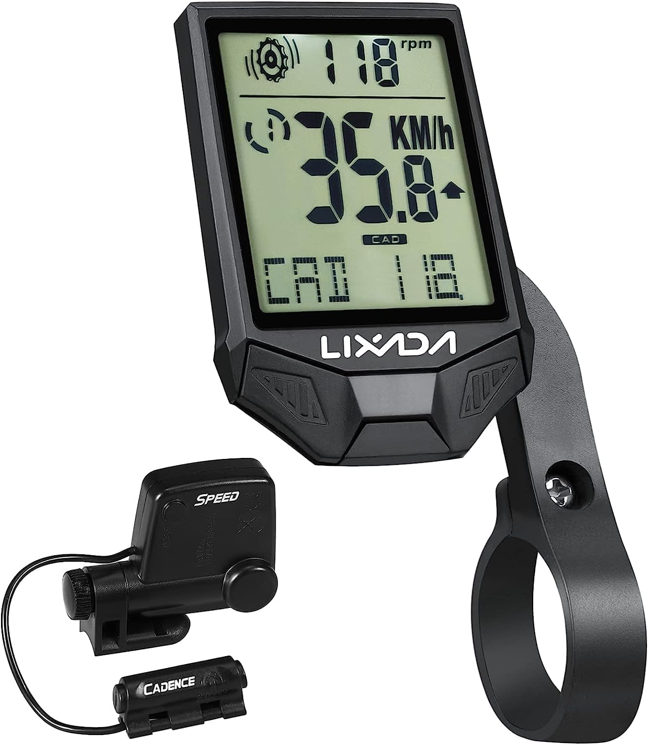 Bike Computer Cadence, Cycling Wireless Computer Bike Computer Cadence Multifunctional Rainproof Cycling Computer Backlight with LCD