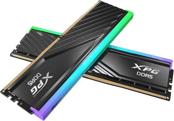 XPG Lancer Blade RBG DDR5 6000MHz CL30 32GB (2x16GB) PC5-48000 RAM 288-Pins UDIMM Desktop Memory Kit Black Cooler (AX5U6000C3016G-DTLABRBK)