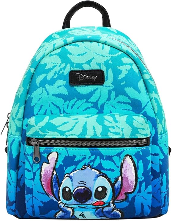 Disney Lilo & Stitch Blue Tropical Leaves Mini Backpack BLACK NONE