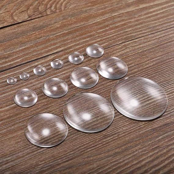 50pcs/bag 6 mm Round Flat Back Clear Glass Cabochon Transparent Cabochon For Photo Cameo Pendant Craft Jewelry Making (6mm(0.24 inch)-50pcs)