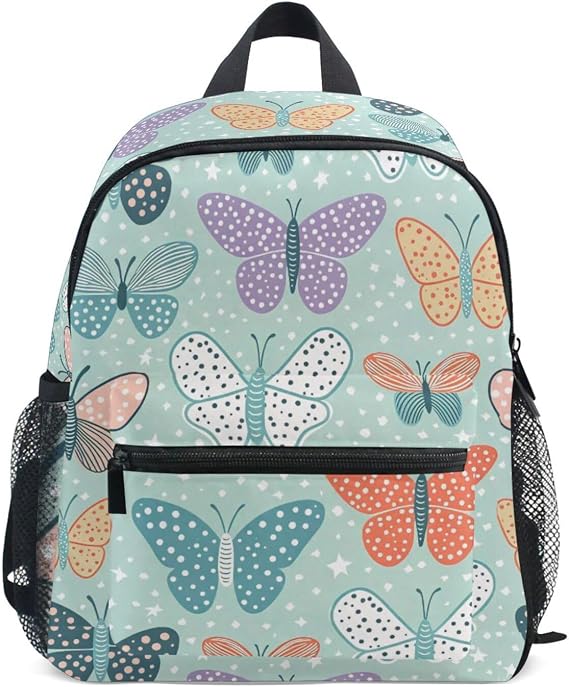 Butterfly Toddler Backpack for Girls 3-8, Lightweight Mini backpack