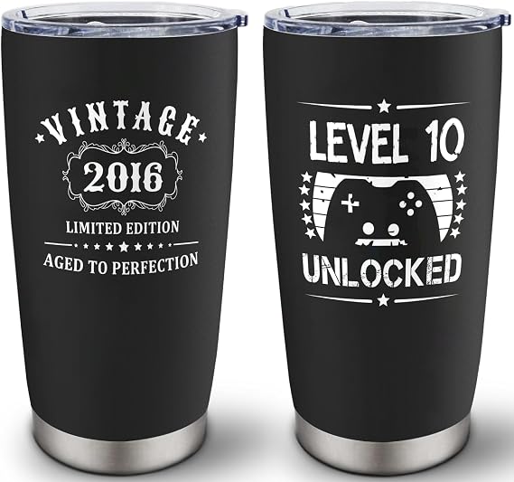 10 Year Old Boy Gifts, Birthday Tumbler for 10 Year Old Boy
