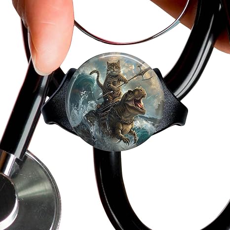 StethoscopeTag Personalized,Nurse Doctor StethoscopeID Tag Customized, Medical StethoscopeName Tag,Ideal for Anyone That uses a Stethoscope, Nursing Students,etc. (Battle Cat)