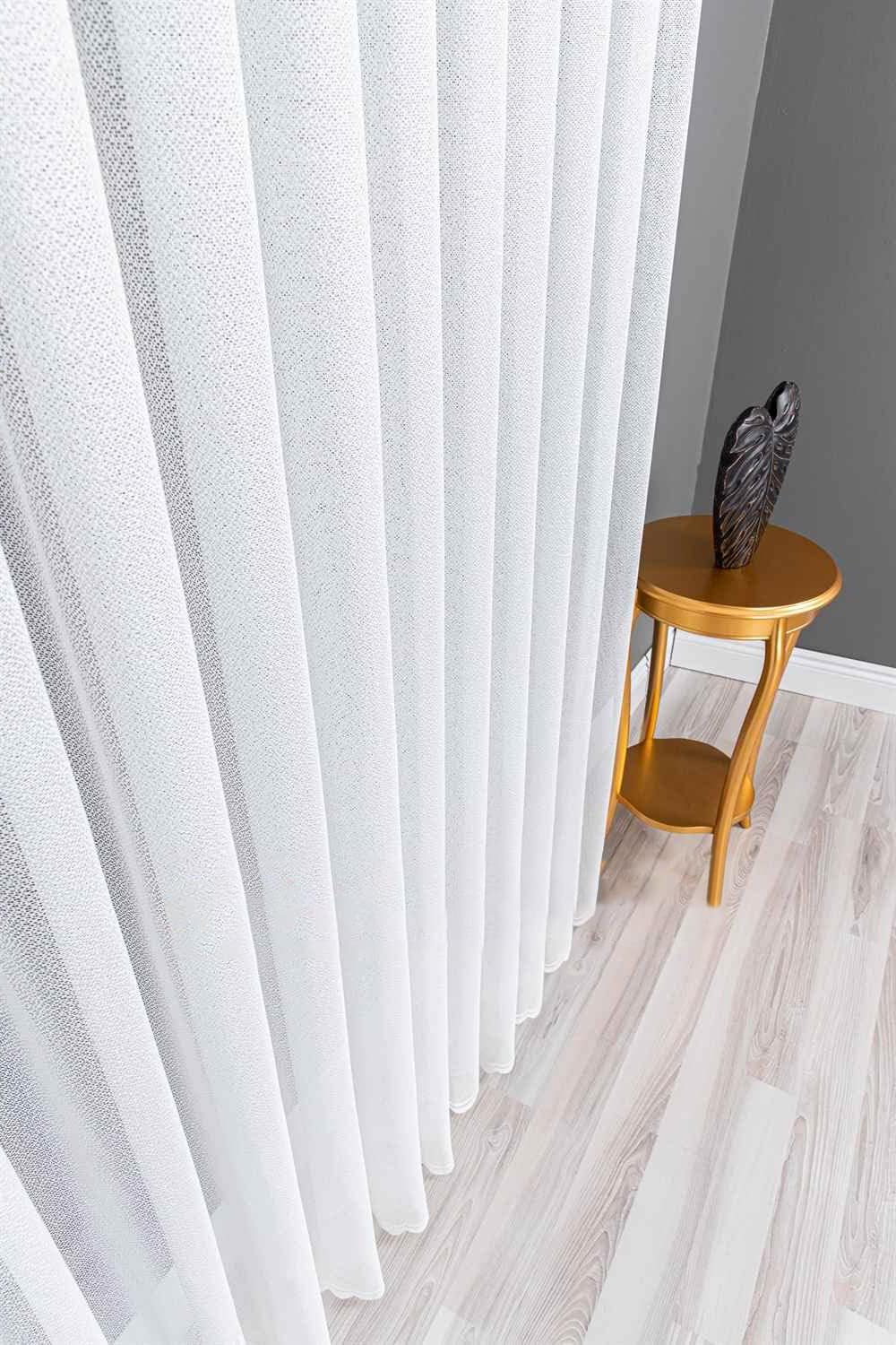 Evdepo Home Kırık Beyaz Ekstraforlu Pilesiz Tül Perde 50 x 240 cm