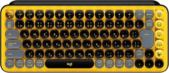 Logitech Logitech POP KEYS K730YL Mechanical Wireless Keyboard, Yellow, Japanese Layout, Mechanical Keyboard, Wireless Keyboard, Bluetooth, Logi Bolt, Not Compatible with Unifying, Windows, Mac, Chrome