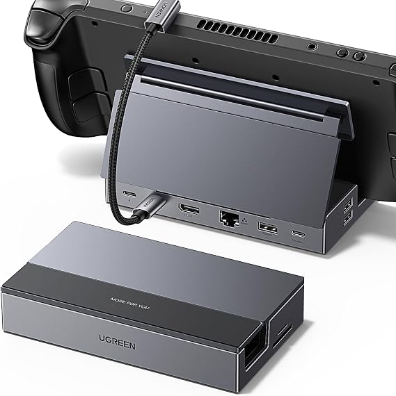 UGREEN Steam Deck Dock 9-in-1 USB C Docking Station Foldable Stand