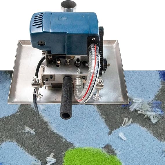 Carpet Trimmer, Flat Rug Shearing Machine,15000 RPM, Adjustable Depth, Low Noise Vibration Rug Trimmer, Carpet Carving Clippers for Handmade Rug Clean and Tufted Rug