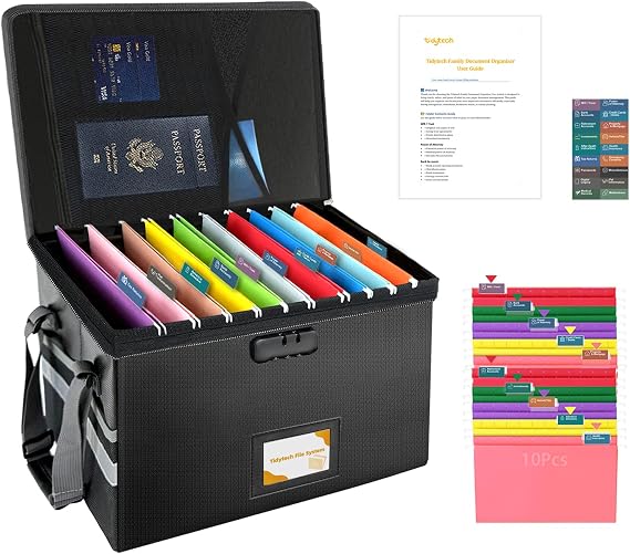 Next of Kin Box Organizer with Labels,Estate Planning Organizer Kit
