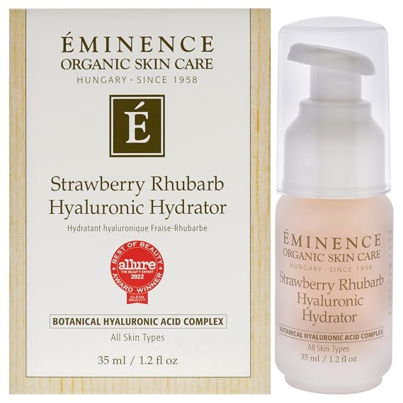 Eminence Strawberry Rhubarb Hyaluronic Hydrator for Unisex - 1.2 oz Cream
