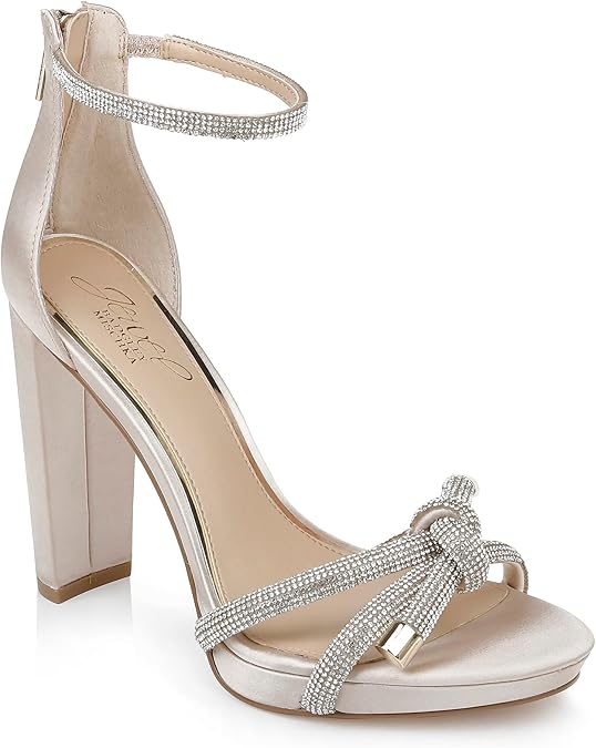 Jewel Badgley Mischka Lexie Knotted Platform Block Heel